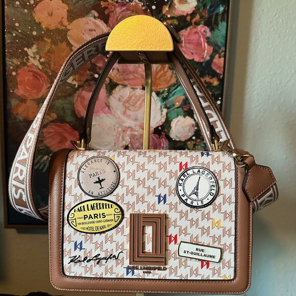 Karl Lagerfeld Paris Simone Small Leather Flap Crossbody - NWT